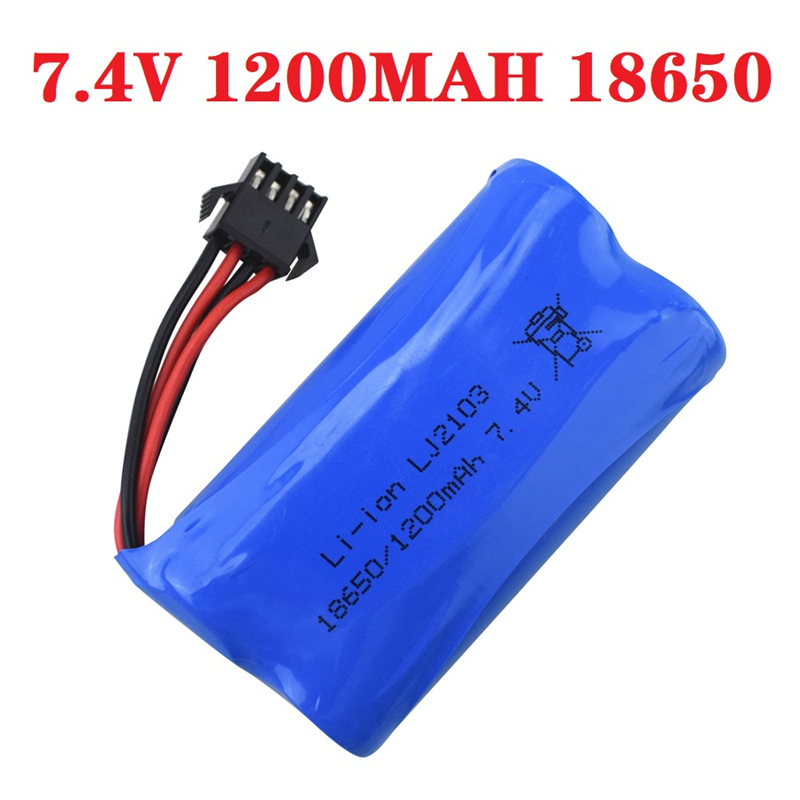 Batteria al litio 1/2/3/5 pezzi 7.4V 1200mAh per barca RC senza fili EC08, modello di navata, batteria al litio ad alta velocità di ricambio per modello di auto