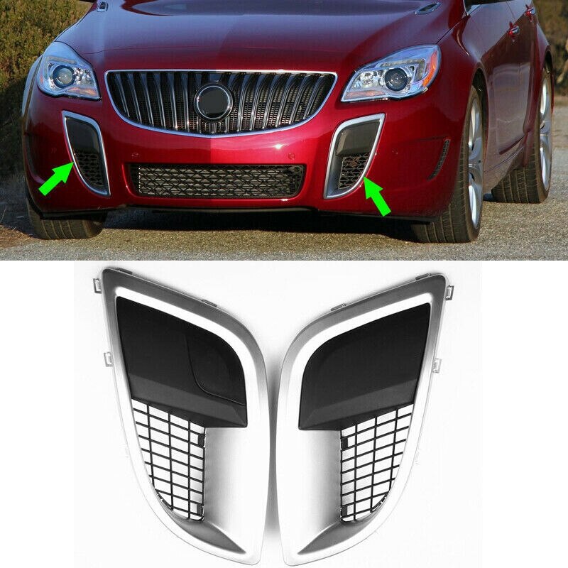 AU04 -Car Fog Light Grille Fog Trailer Cover Front Bumper Light Grills in Racing Grills for Buick Regal GS