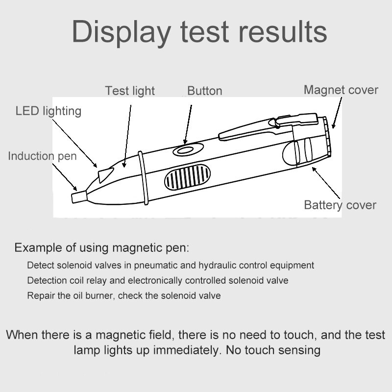 Contactloze magnetische kleptestpen relaisdetector spoelrelais solenoïdekleptestpen