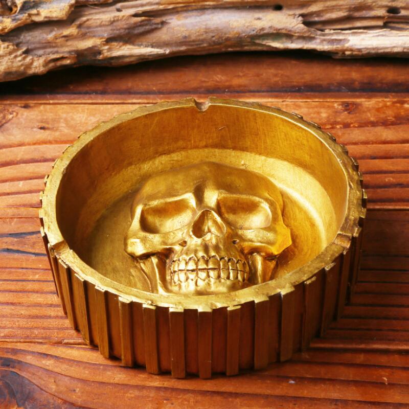 Schedel Asbak Halloween Creatieve Hars Luxe Draagbare Asbak Dag Van De Dode Woondecoratie Roken Accessoires Vriendje: 2