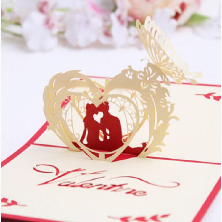 3D Stereoscopic Greeting Cards Custom Lovers Stereoscopic Card Wedding Card Lovers Birthday Card