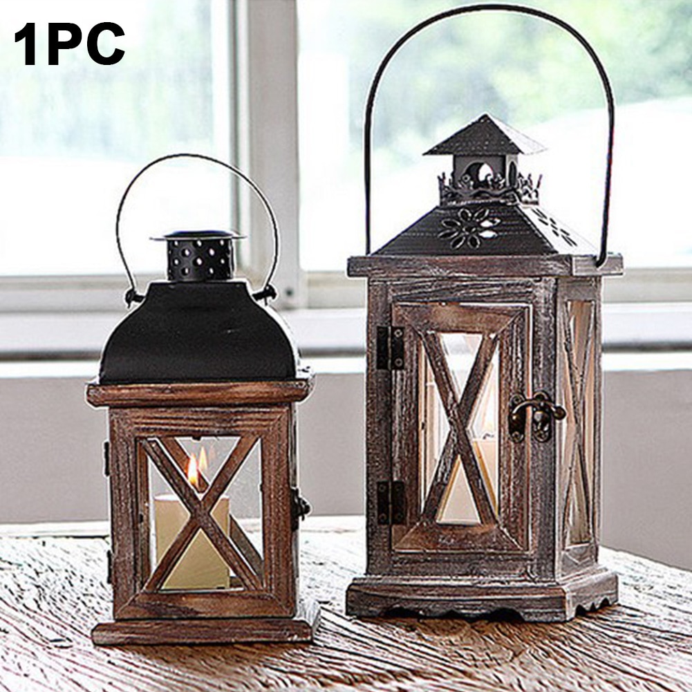Lanterne Vintage faite à la main, à suspendre exquis pour la maison, Style européen, et métal, bougeoir de mariage, avec poignée, décoration