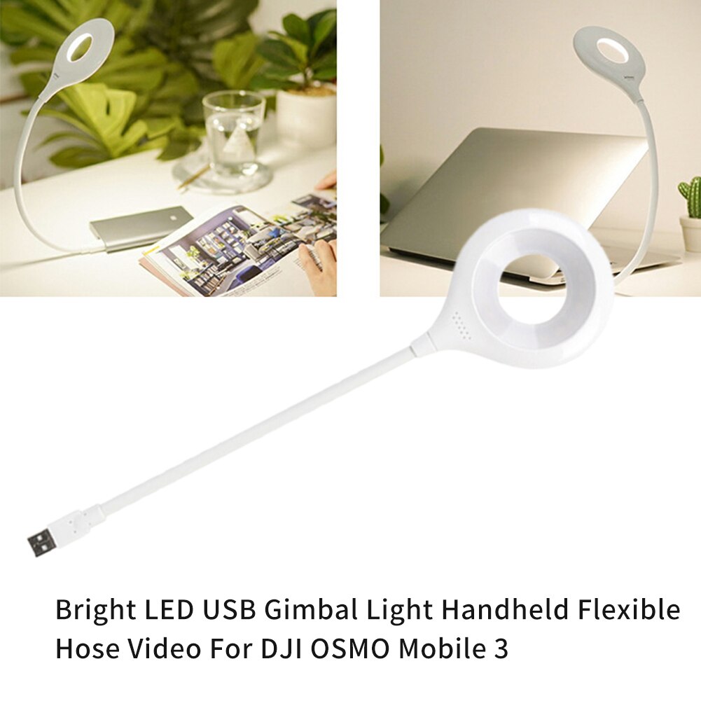 Video 360 Graden Rotatie Pocket Handheld Usb Draagbare Gimbal Licht Heldere Led Fotostudio Flexibele Slang Voor Dji Osmo Mobiele 3