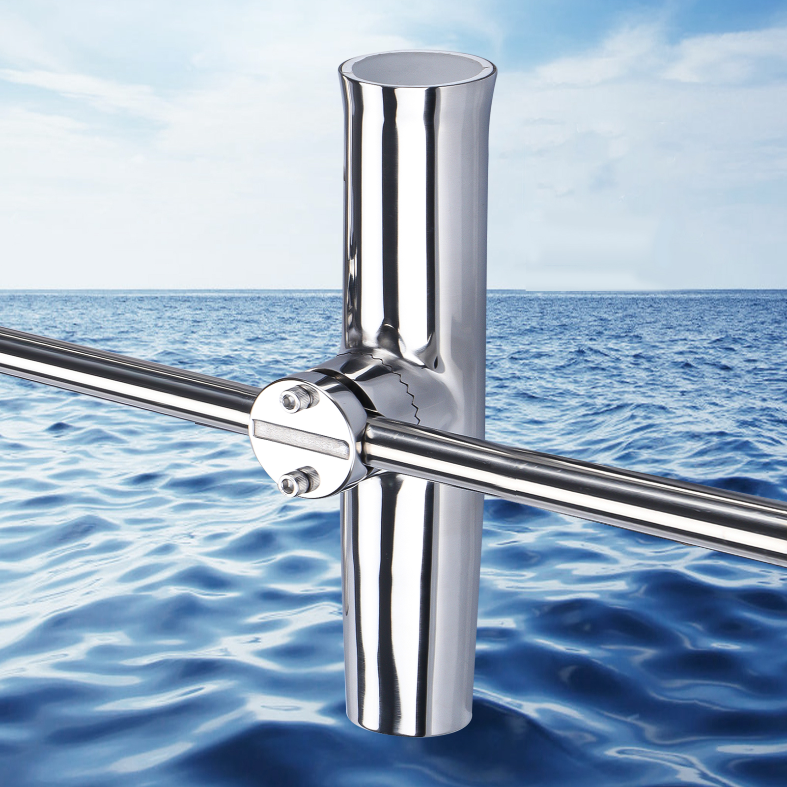 Venetarvikkeet kalastusvavan pidikkeen puristin sivukiinnitys 7/8 " -1 " kisko venevene ruostumattomasta teräksestä valmistettu vavan pidike työkalu