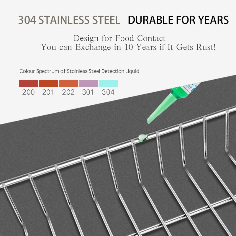 2Tiers Kitchen Spice Jar Rack 304 stainless steel kitchen spice rack: Default Title