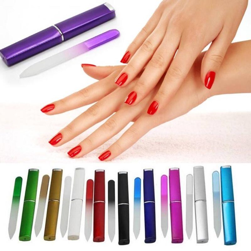 1PC Crystal Glass File Nail Art Files Manicure Nail Files Buffing Grit Sand Fing Nail Art Health Beauty Makeup Tools