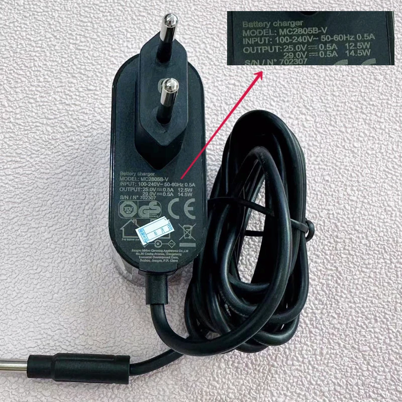 Chargeur UE MC2805A-V 0.5A 25V pour aspirateur Midea V5 P5s P6 500ma