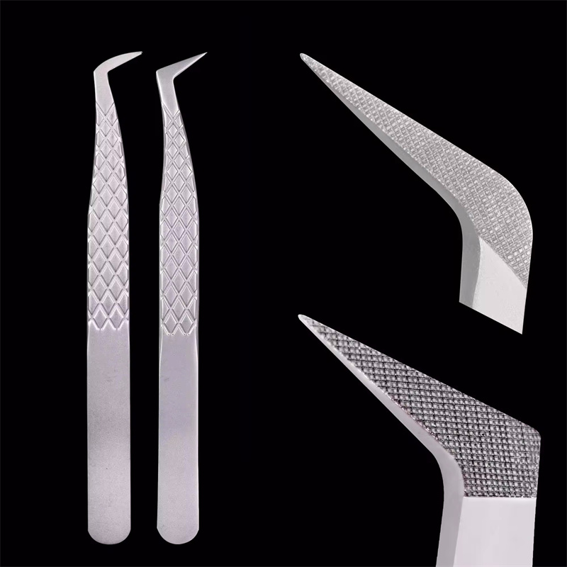 Pinzas para pestañas postizas con punta de fibra nanométrica para extensión de pestañas, Mega volumen, punta cerrada perfecta, aislamiento de bota, herramientas de maquillaje para artistas