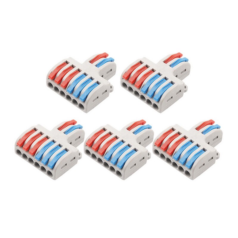 5/10pcs/Lot SPL-42/62 Mini Fast Wire Connector Universal Wiring Cable Connector Push-in Conductor Terminal Block: 5PCs SPL-62