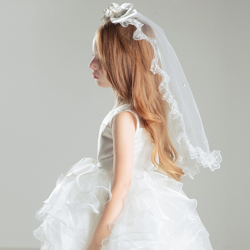 Arrivals Girls Holy First Communion Veils White Ivory Flower Girl Veils for Wedding Birthday Party