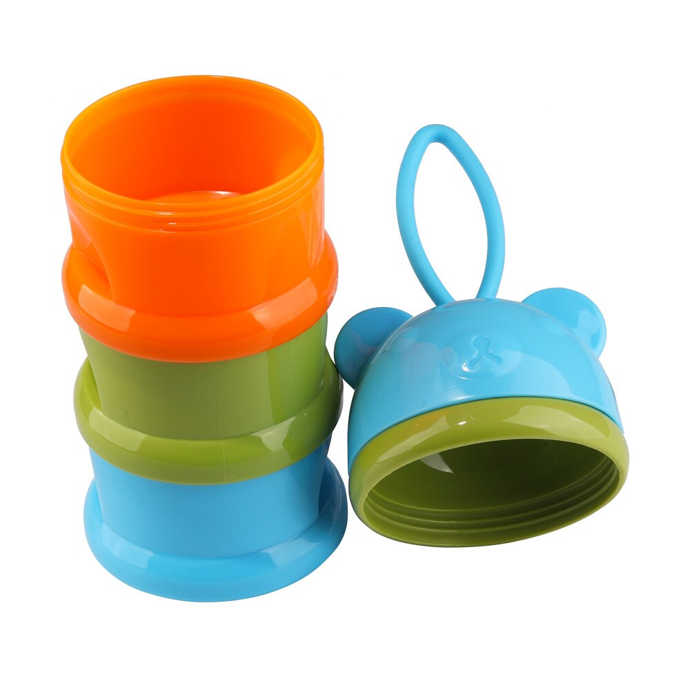 Kids Formula Milk Container 3 Layer Style Portable Baby Food Storage Box Cereal Cartoon Toddle Milk Powder Boxes