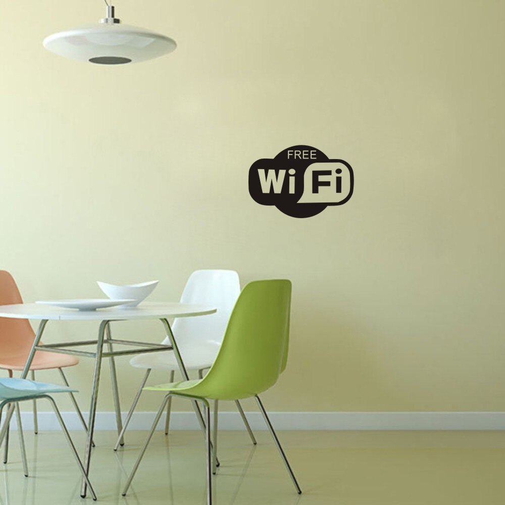 Gratis wifi wallsticker gør-det-selv-vindue cafe restaurant bar pub butik internetbutik glasdør boligindretning vægmærkater kunst vægmaleri
