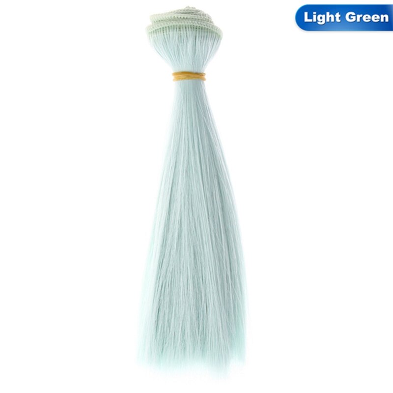 1pcs 15*100cm Doll Accessories Straight Synthetic Fiber Wig Hair For Doll Wigs High-temperature Wire: LG