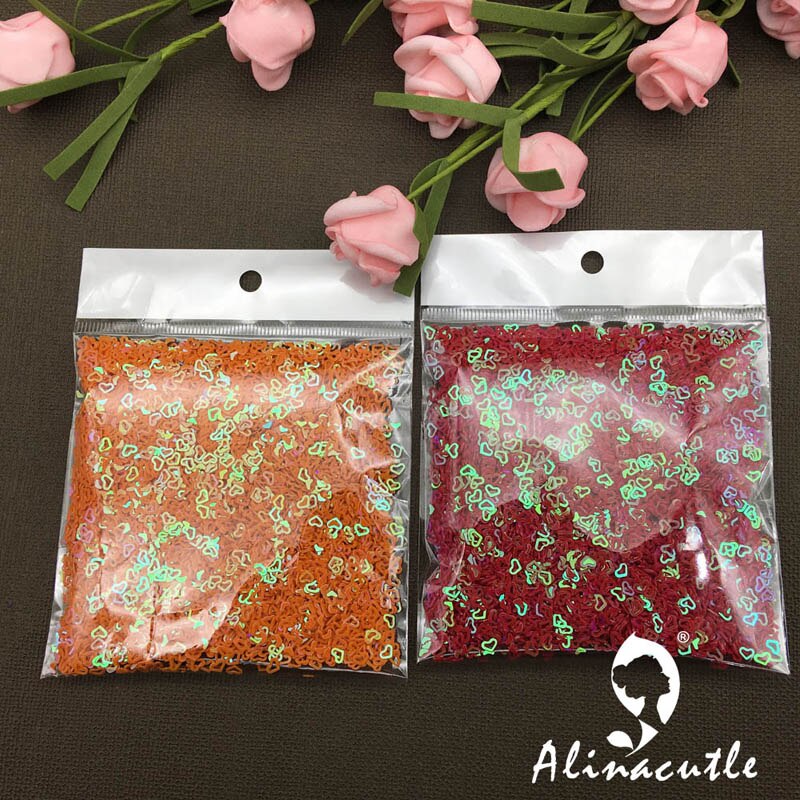 40g 4mm hart Pailletten Paillette Naaien Kledingstuk Accessoires, Kleding accessoires, DIY Pailletten scrapbooking shakes: NO 2