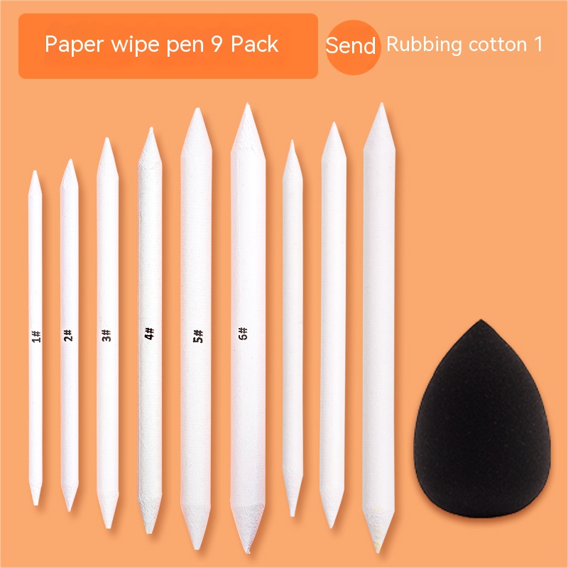 Blending Stumps and Tortillions Paper Art Blenders Sandpaper Pencil Set Sketch Sponge for Artist Charcoal Sketch Drawing Tools: Burgundy