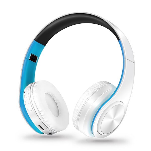 AYVVPII Lossless Player Bluetooth Headphones with Microphone Wireless Stereo Headset Music for Iphone Samsung Xiaomi mp3 Sports: white blue