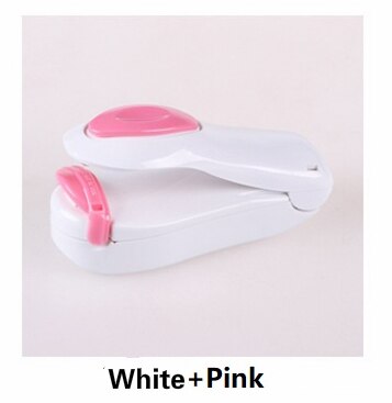 Portable Mini Heat Sealing Machine Plastic Bag Smart Sealer Machine Vacuum Food Bag Sealer Clip Clamps For Bags Kitchen Gadget: White