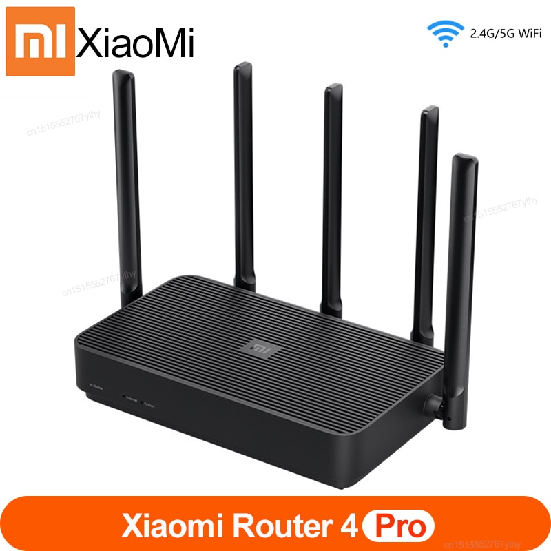 Novo xiaomi roteador 4 pro gigabit 2.4g/5.0ghz de banda dupla 1317mbps 128ram wifi repetidor 5 antenas de alto ganho roteador sem fio mais amplo