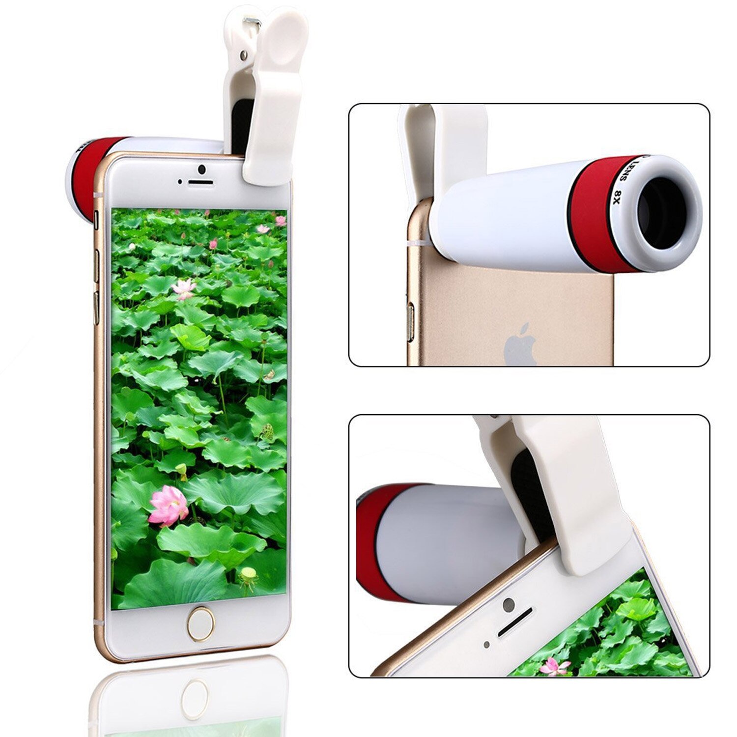 SUNNYLIFE Telefon 8X Zoomen Teleobjektiv Fisch Auge Weitwinkel Makro Objektiv Selfie Stock Bluetooth Fernbedienung Stativ