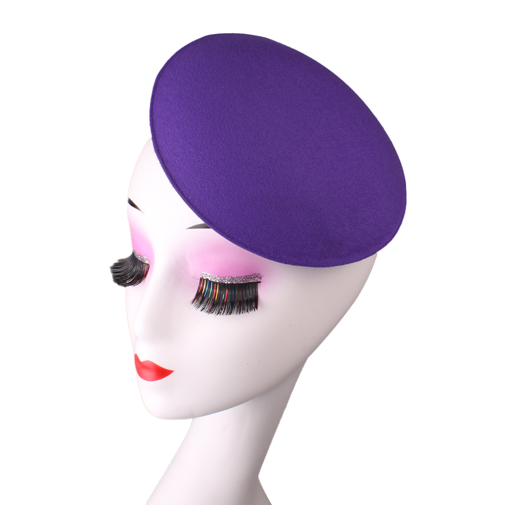 Accesorios para el cabello de 17CM para mujer, Base de fascinador para boda, , cena, Material artesanal: XXS / Morado