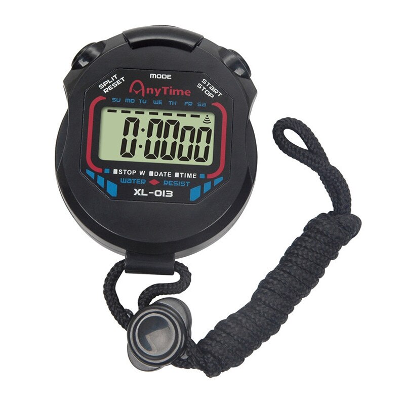 Classic ABS Handheld XL-013 LCD Digital Sports Stopwatch Electronic Timer Stop Watch Alarm Clock With Lanyard
