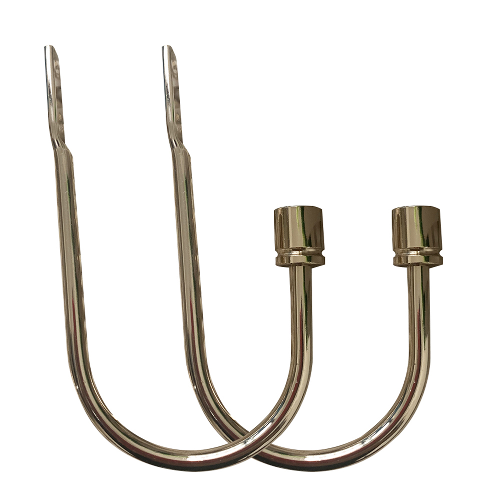 Ganchos de cortina a prueba de herrumbre, soportes de cortina en forma de U montados en la pared, ganchos decorativos de Metal para cortinas, 2 uds.: Gris claro