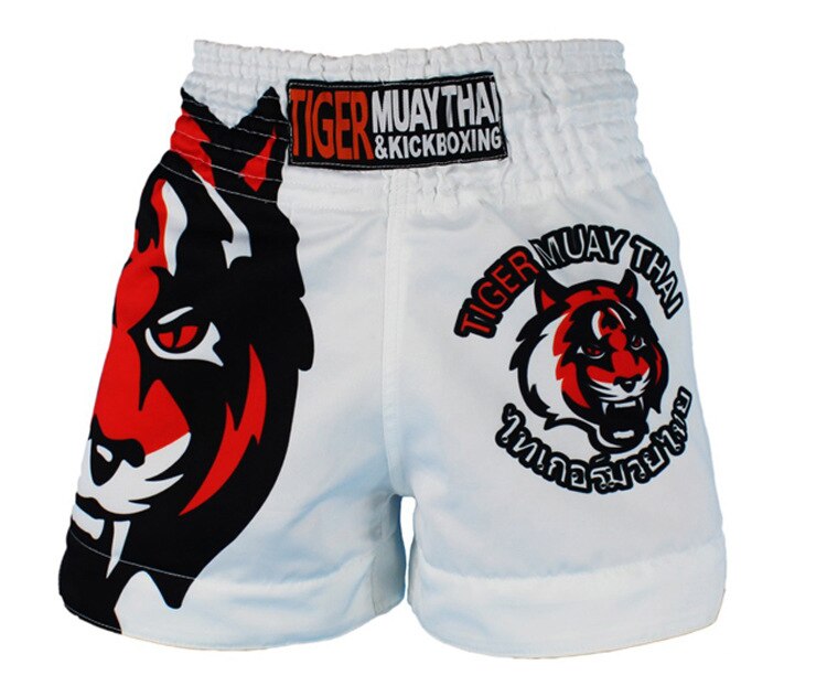 Short Muay Thai blanc, short de boxe thai – Tigre Thai