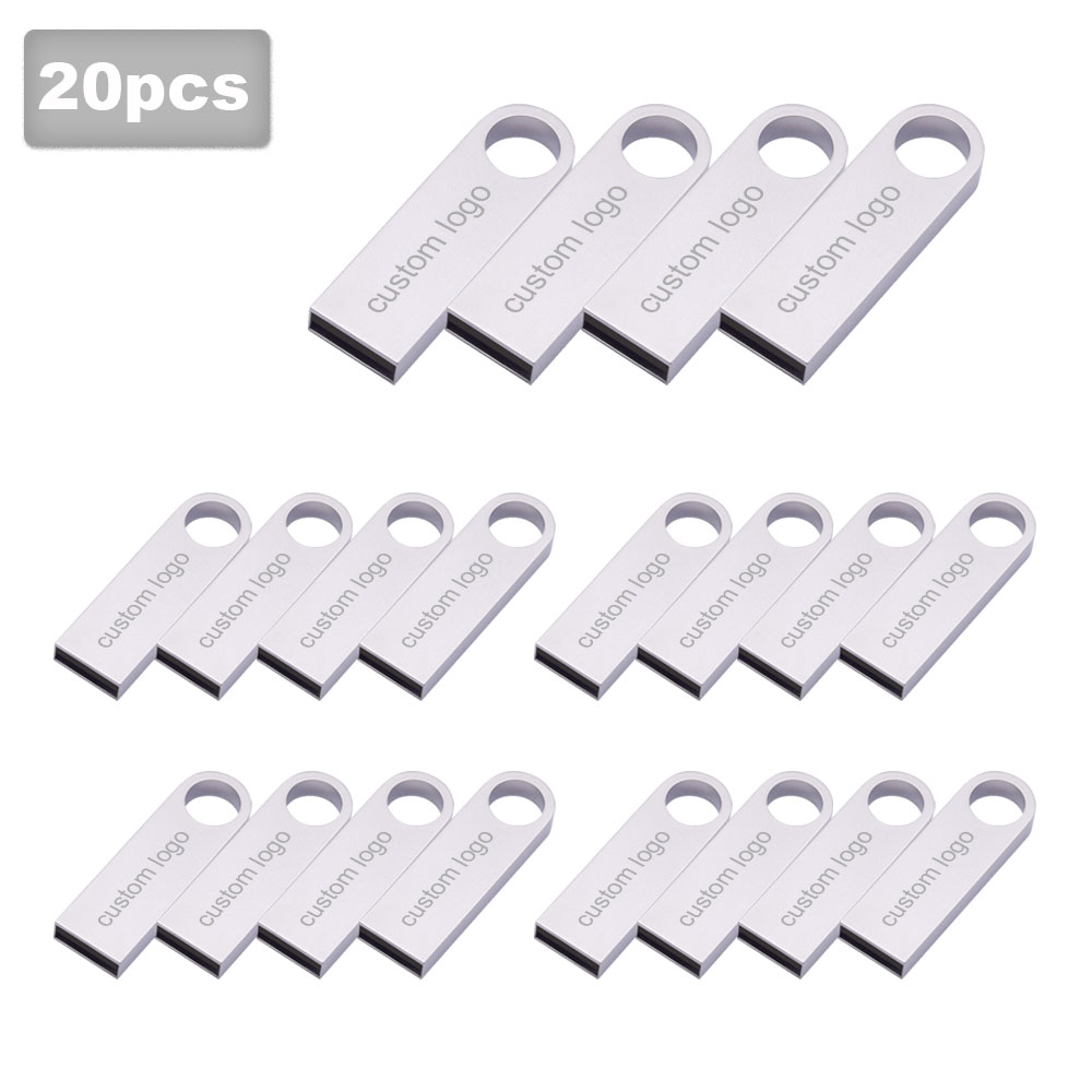 Pcs mini pendrive32GB 20 metal USB flash drive gb 8 4gb 16GB GB 64 32GB USB2.0 minúsculo pen drive memory stick U Disk cle usb logotipo livre