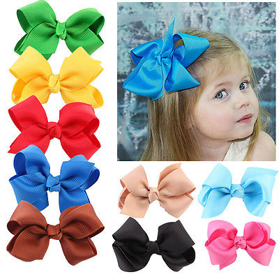 Bloemen babymeisjes strik grosgrain lint haarspelden haarspeldjes haaraccessoire 20 stuks
