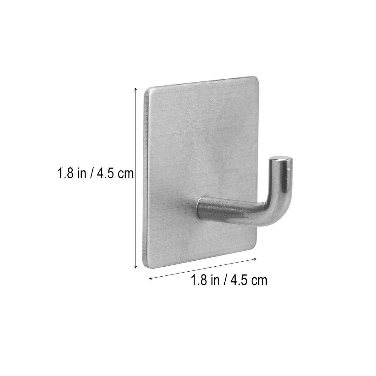 5Pcs Stainless Steel Hooks Strong Adhesive Mirror Wall Hooks Self Sticking Hooks for Cloakroom Kitchen Bathroom