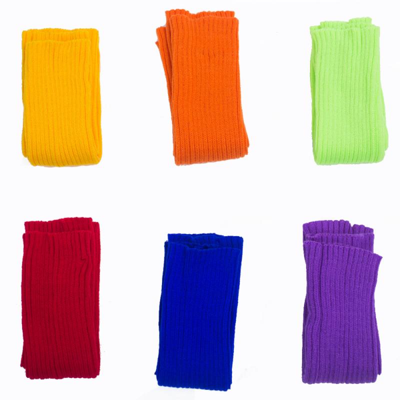 Femmes solide couleur bonbon tricot jambières femmes chaussettes Style ample botte genou haute botte bas Leggings bottes quotidien