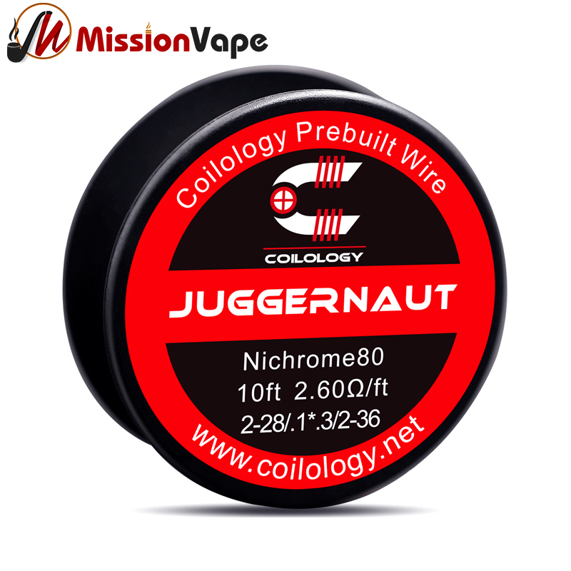 Coilology – bobine préfabriquée NI80 316SS Juggernaut 2-26/2-38 t 2-26/2-36 AWG, fil chauffant de 10 pieds