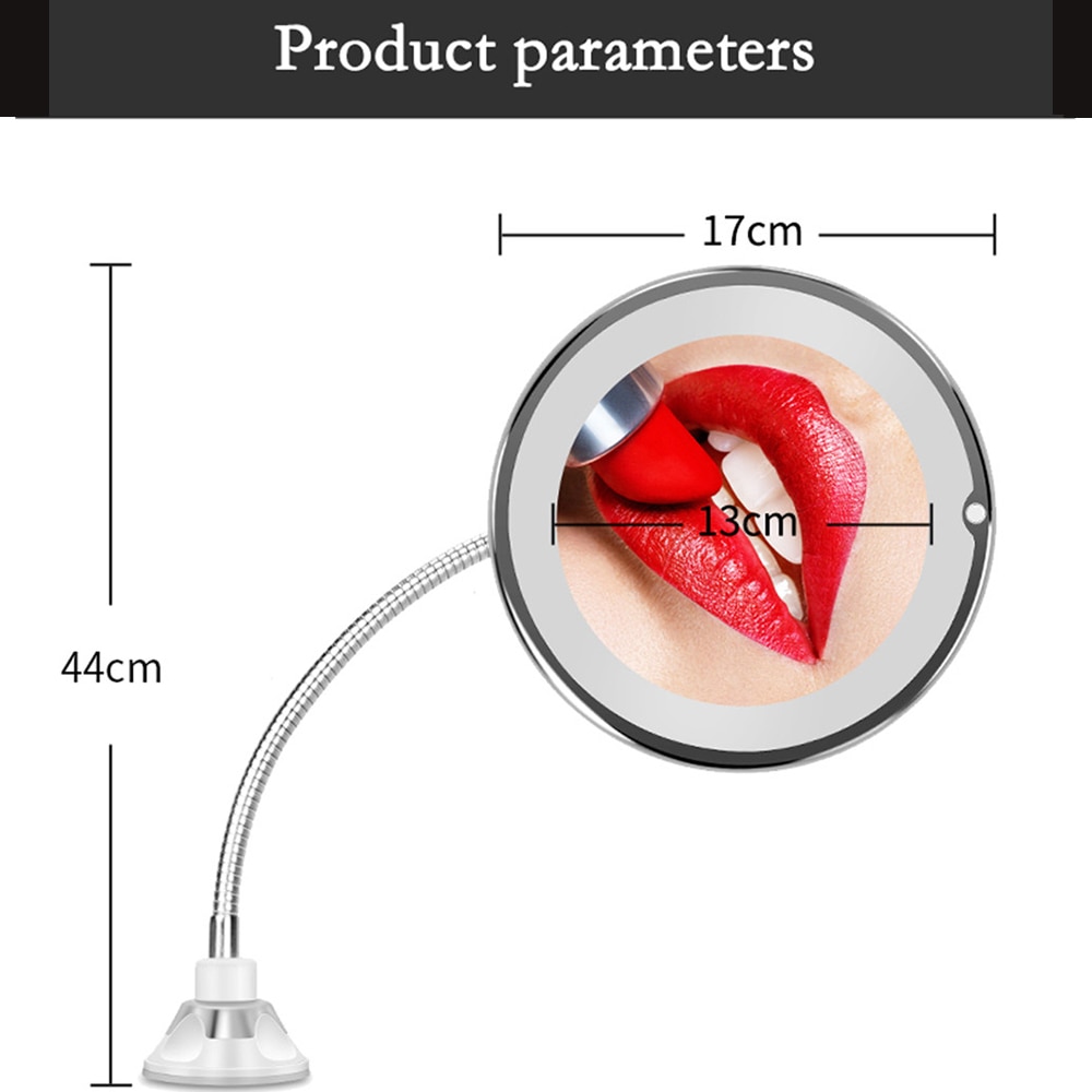 360 Degree 10X Folding Mirror Rotating Makeup Mirror My Flexible Mirror Magnifying Vanity Mirror