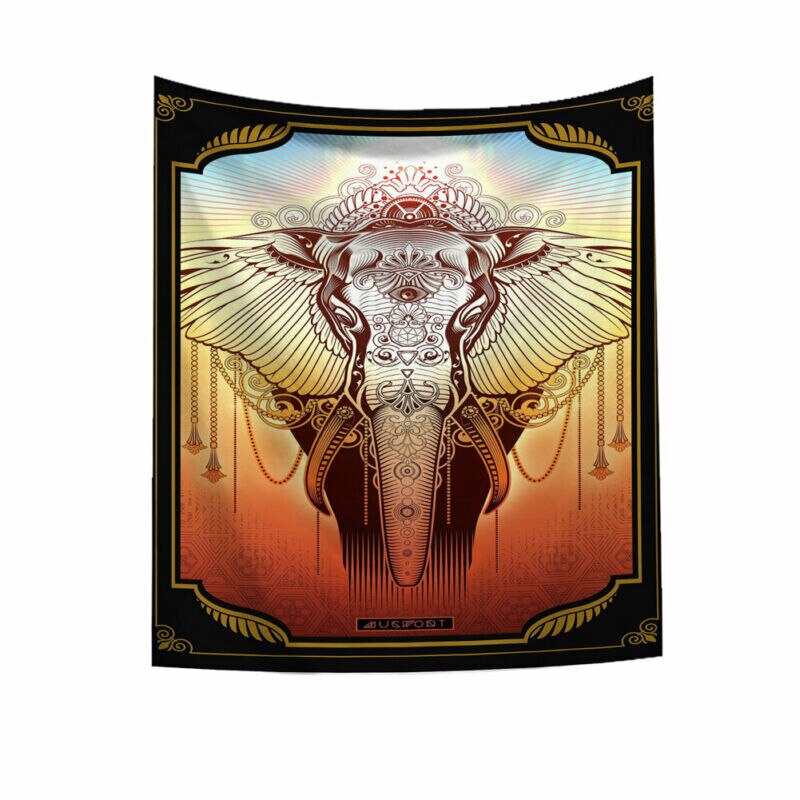 Bohemian Elephant Tapestry Indian Wall Hanging Print Bedspread Throw Home Decor
