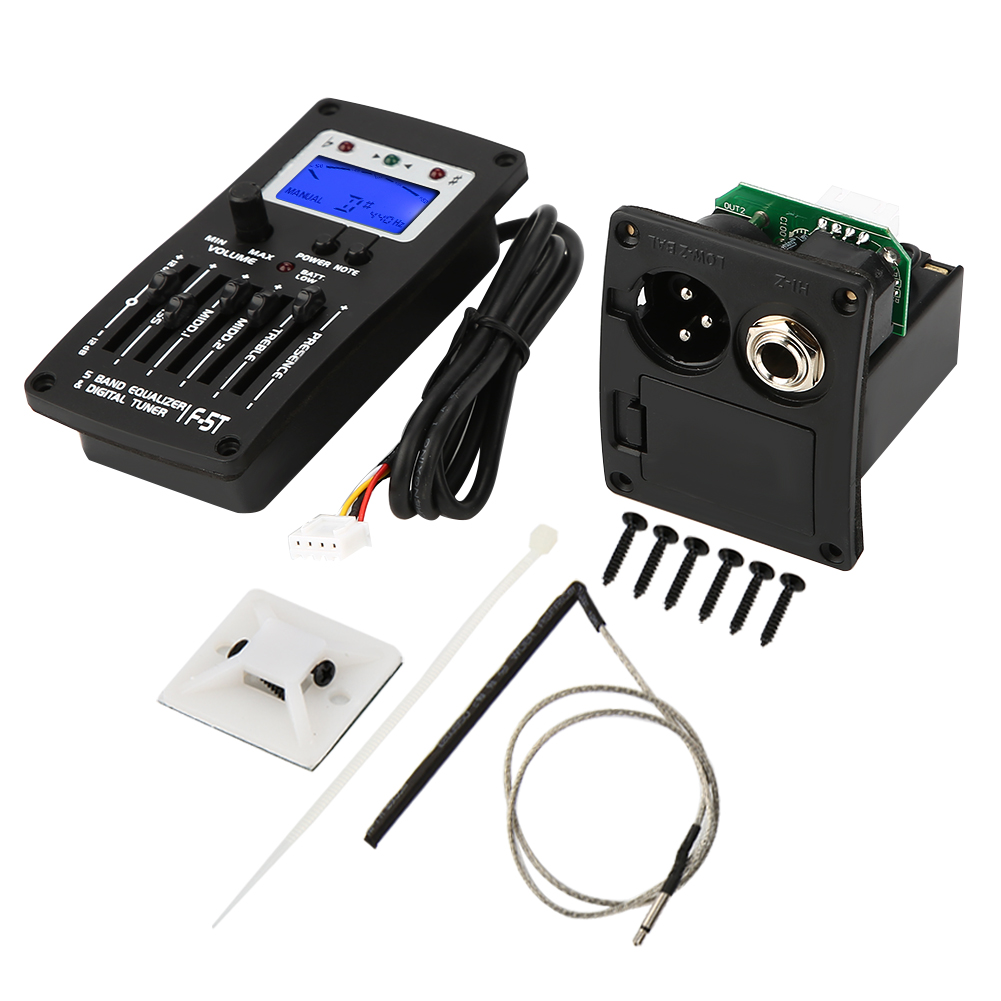 F-5T 5Band Equalizer Digitale Tuner Pick-Up Voor Elektrische Akoestische Klassieke Gitaar: Default Title
