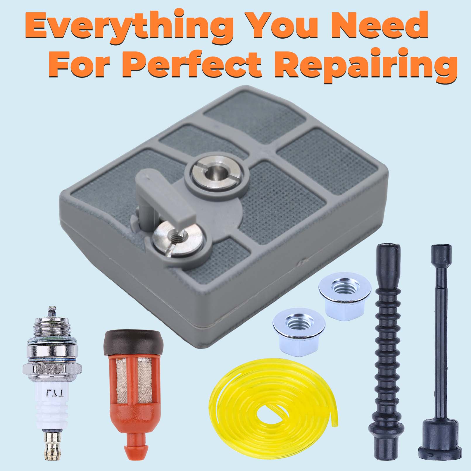 Air filter tune-up kit for stihl 030 031 031av 032 032av chainsaw ge 1113 120 1603 air filter choke control bushings nuts spark plug