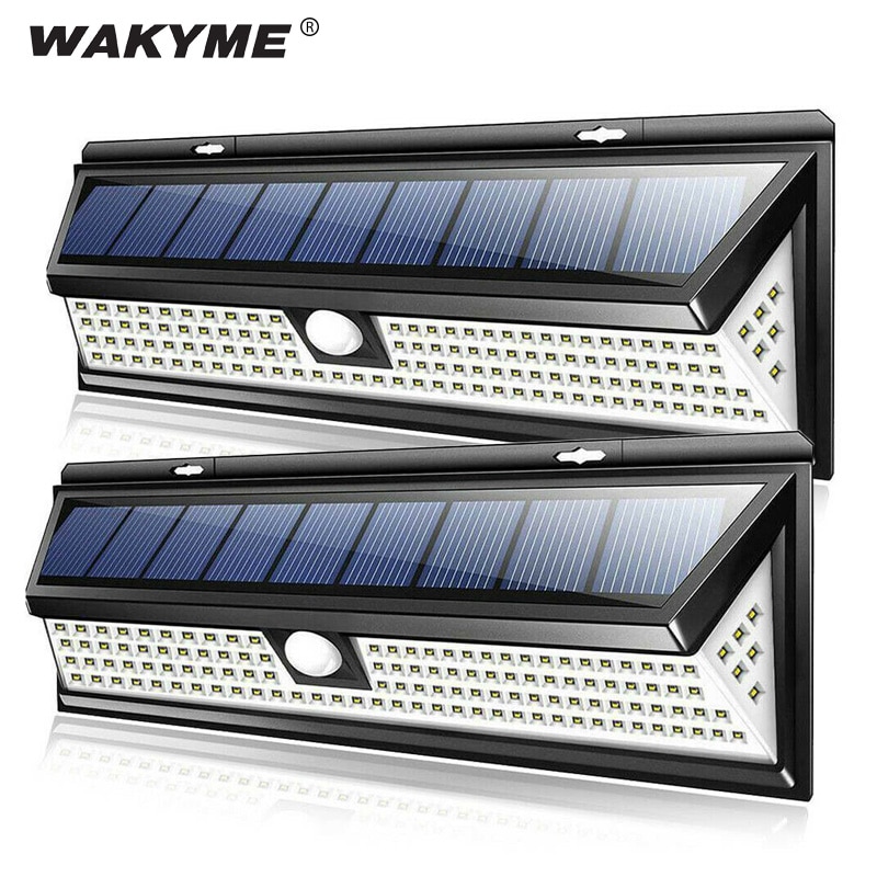 WAKYME 118 LED Solar Light Outdoor Motion Sensor Wall Lamp Waterproof Solar Powered Garden Security Floodlight Home Lighting