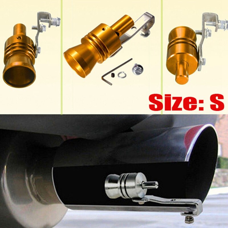 Car Modified Turbo Whistle Exhaust Pipe Sounder Imitator Tail Throat Nozzle Muffler Exhaust Pipe Muffler Auto Accessories S M L