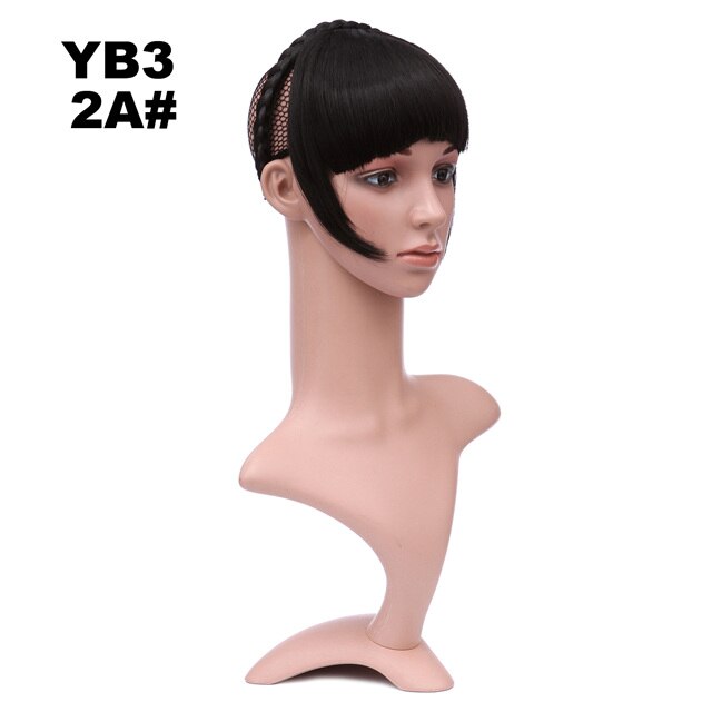 Girlshow flechten stirnband Synthetische Haar Knall Kurzen Fransen Haar Stumpfen BangYB3 6 &quot;, 16 Farben Erhältlich 50g, 1 stück: YB3 Farbe 2A