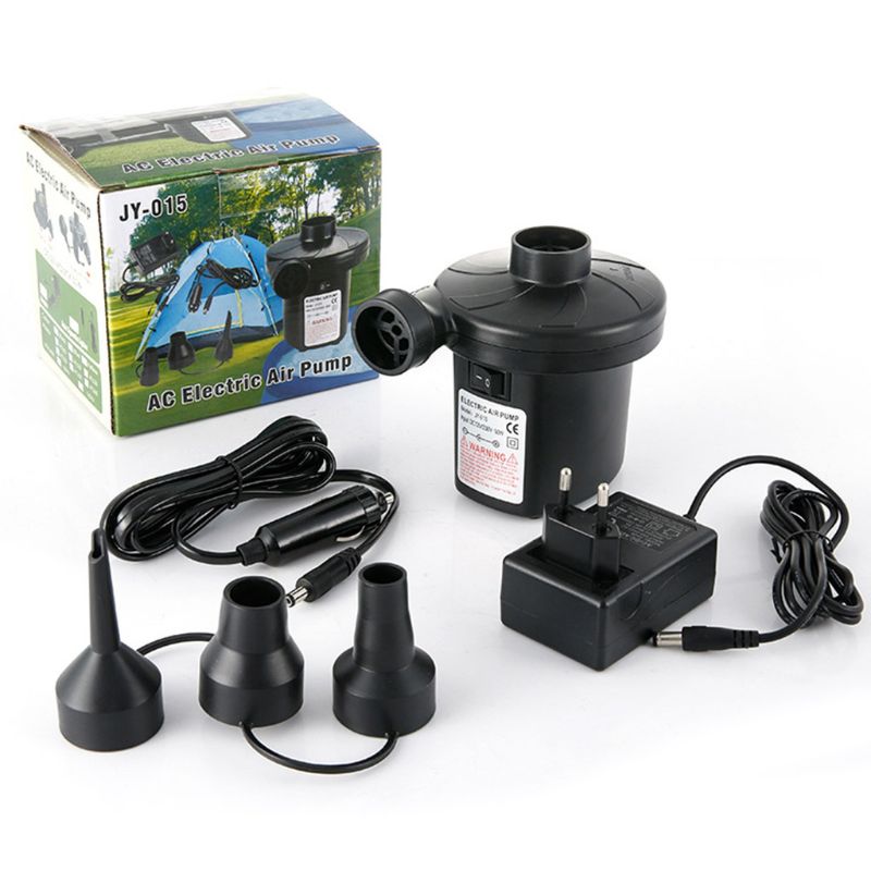Household Car Dual-purpose Electric Air Pump Direct Drive Metal 12V 110V-240V Tire Inflator Extension Air Hose Filler