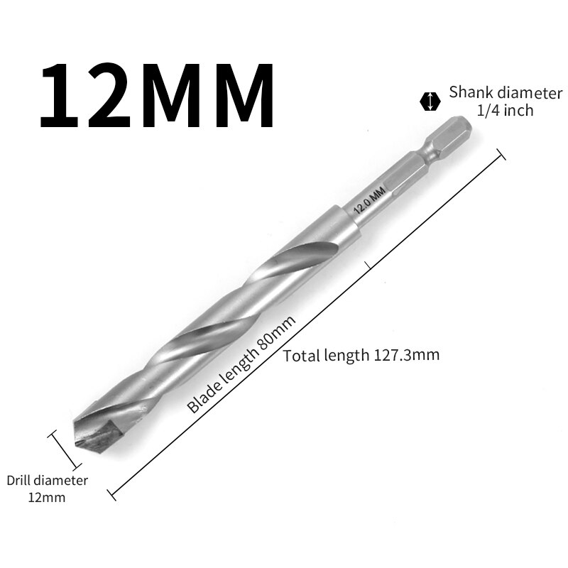 Hexagonal shank cement drilled carbide tile cement ceramic wall hexagonal shank Special drill for concrete brick wall bit6-12mm: WHITE