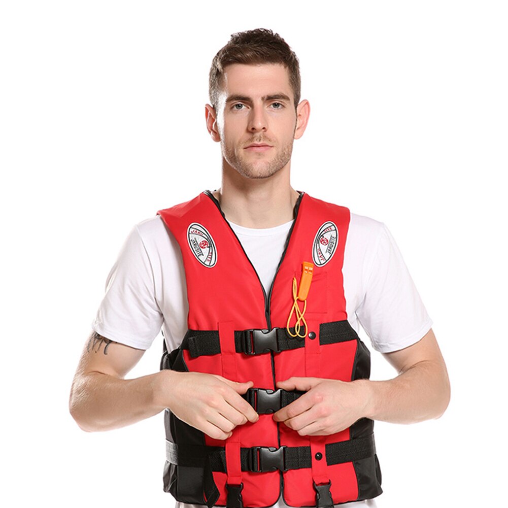 Snorkeling Boating Drifting Life Jacket Water Sports Safety Fishing Surfing Swimming Buoyancy Life Vest for Kids Adults Red