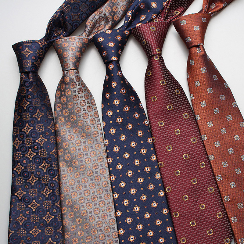 Corbata de lujo de 8CM para hombre, corbatas a cuadros de lunares para hombre, novio, padrino de boda, tejido Jacquard, Ascot, accesorios formales para de negocios