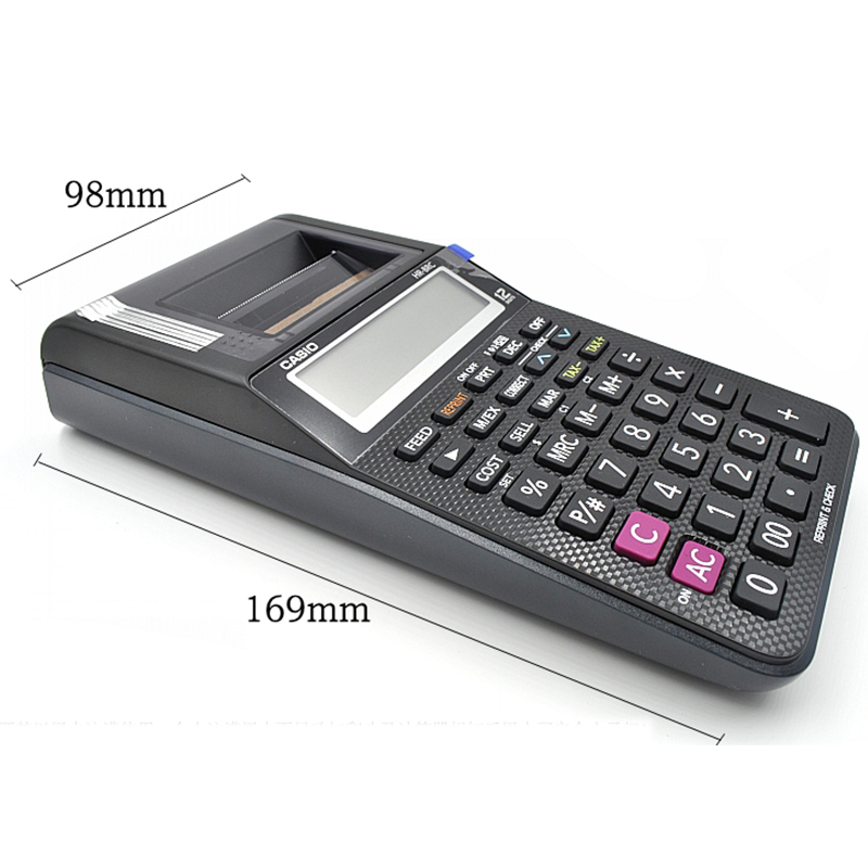 Printing Calculator Hr-8rc Battery And Dc Dual-purpose Desktop Leather Dual Power 12-digit Arithmetic Scientific Calculator