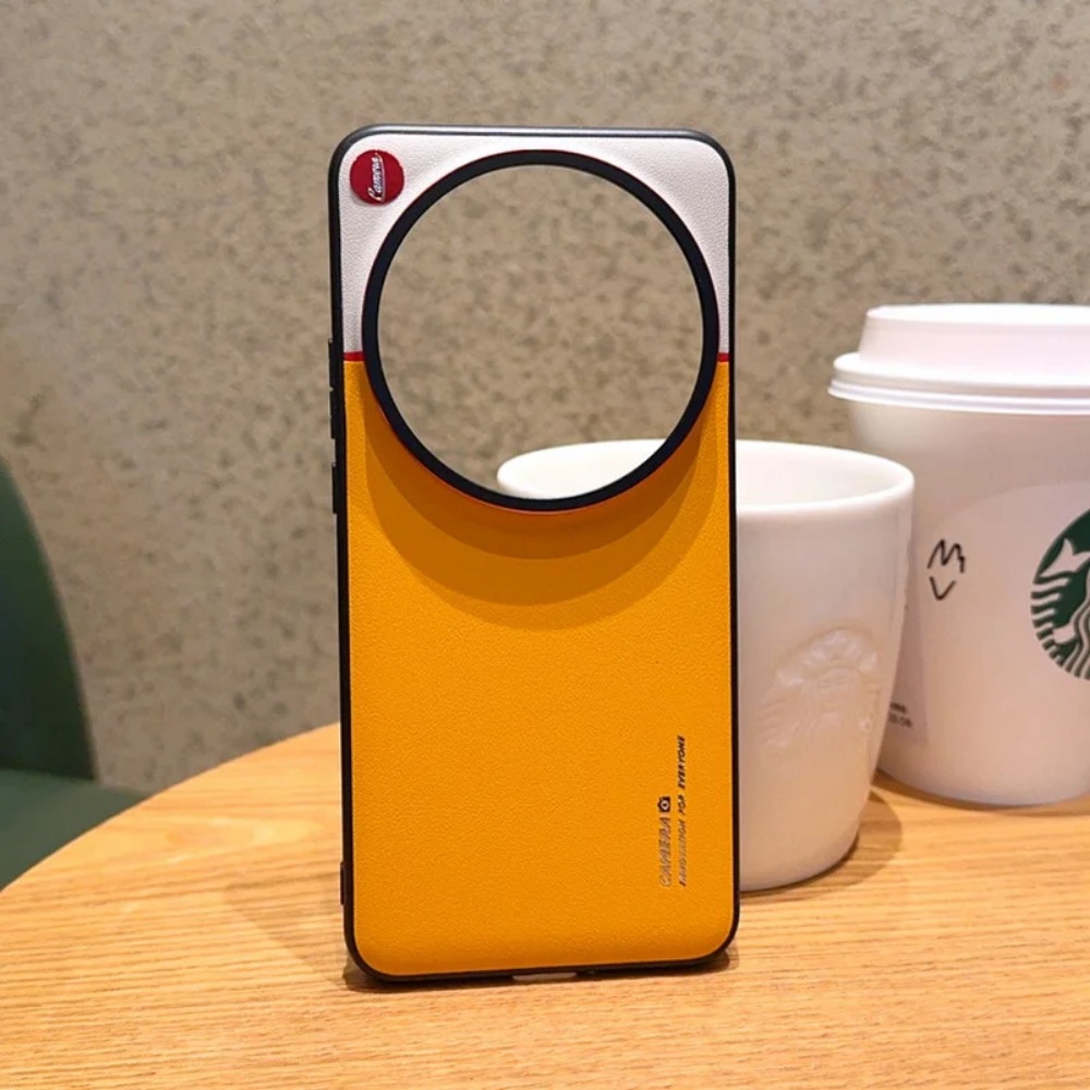 Para xiaomi 15 14 pro ultra 13 caso de luxo ultrafino fosco contrastante couro proteção da câmera titânio prata borda capa