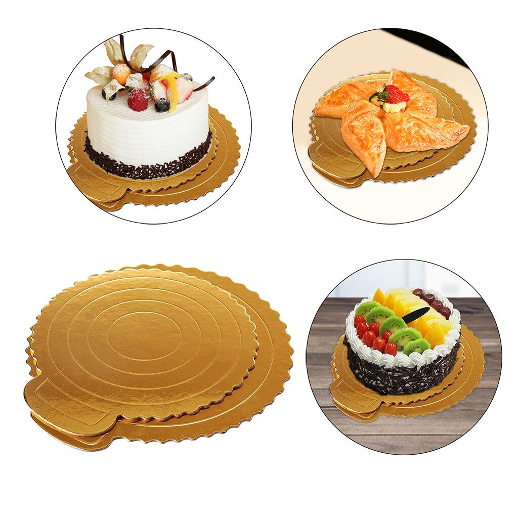 pcs Cake Tra Mat Golden Mousse Mat Bottom round Cake Base Boards Paper Board Dessert Tra Cake Decoration Tools