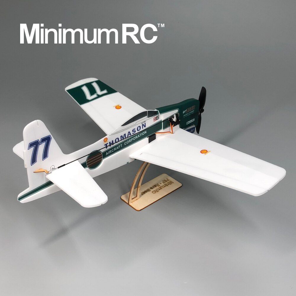 MinimumRC F8F-Rarebear V2 360 millimetri di Apertura Alare 4 Canali Allenatore ad ala Fissa Aereo RC Giocattoli tutto'aria Aperta per I Bambini Regali per Bambini