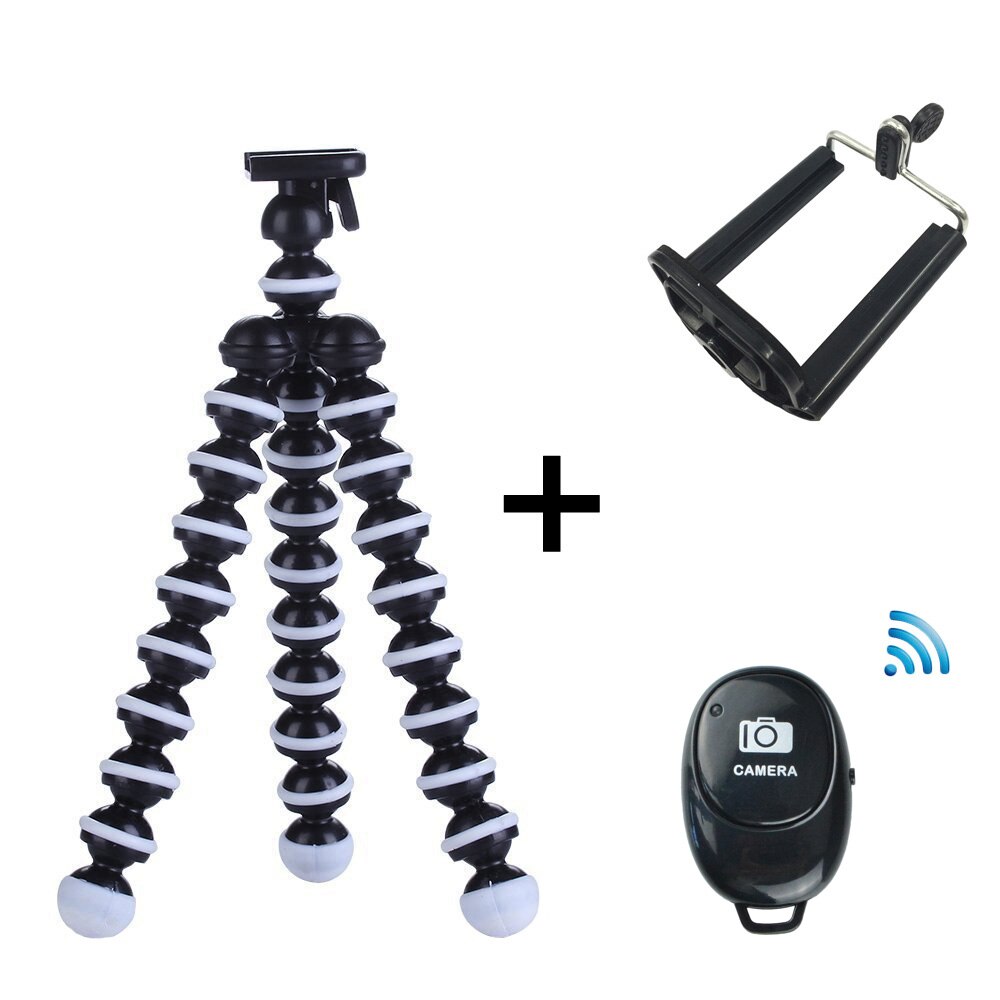 GAQOU Mini Octopus Tripod Bracket Remote Shutter Portable Flexible For Gopro Camera Mobile Phone Tripods Foldable Desktop Stand: NO 1