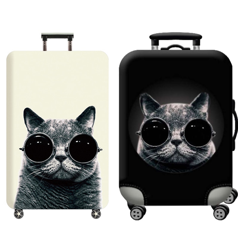 Resetillbehör bagageskydd resväska skyddsset bagage dammskydd bagagerumset vagnfodral elasticitet bulldog mönster