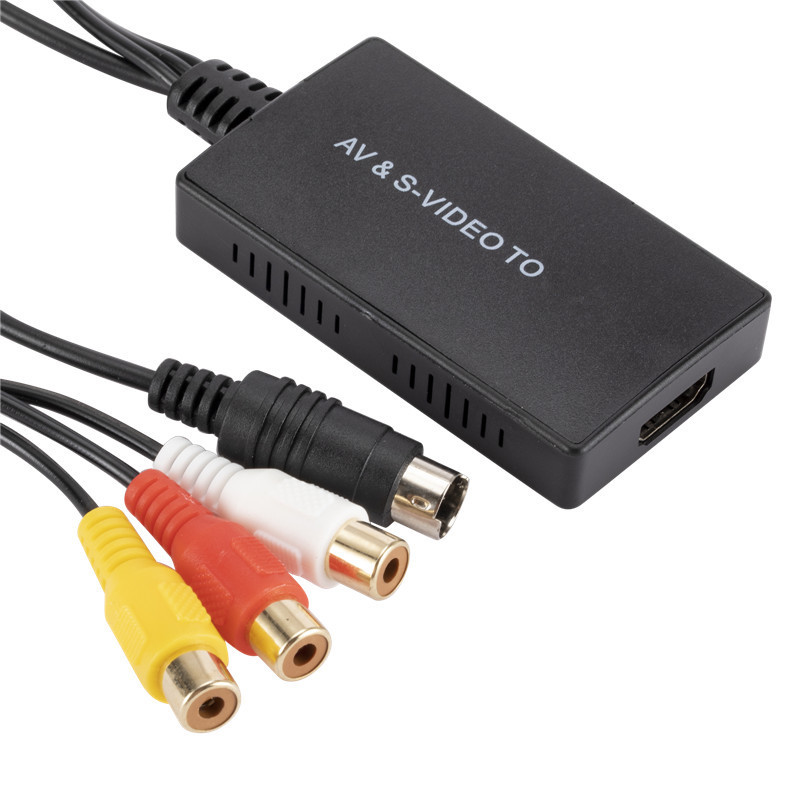Convertisseur compatible S-vidéo vers HDMI, adaptateur compatible AV vers HDMI, convertisseur RCA 720p @ 60Hz pour DVD HDTV